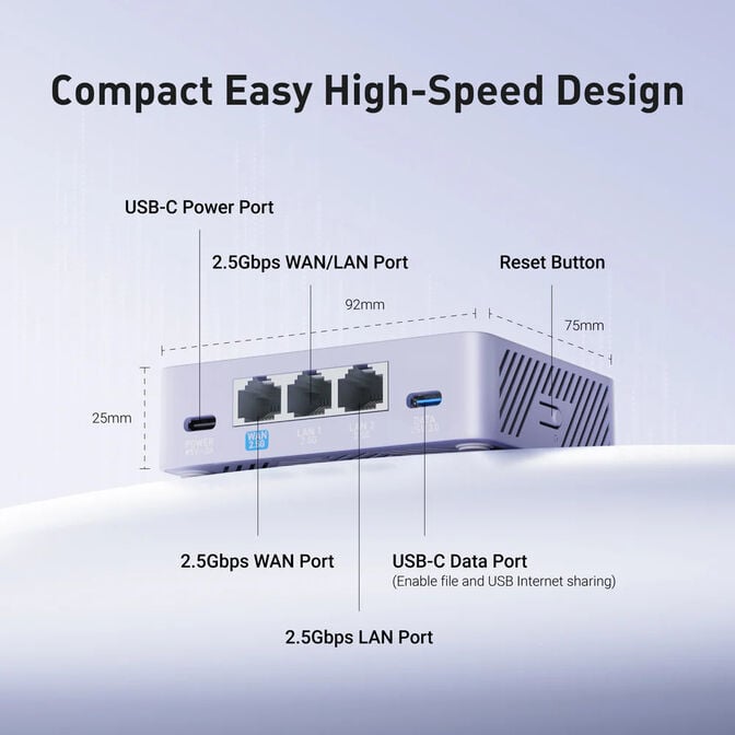 Security Gateway GL.iNet GL-MT5000 Brume 3 High Speed VPN 2.5G image number 2