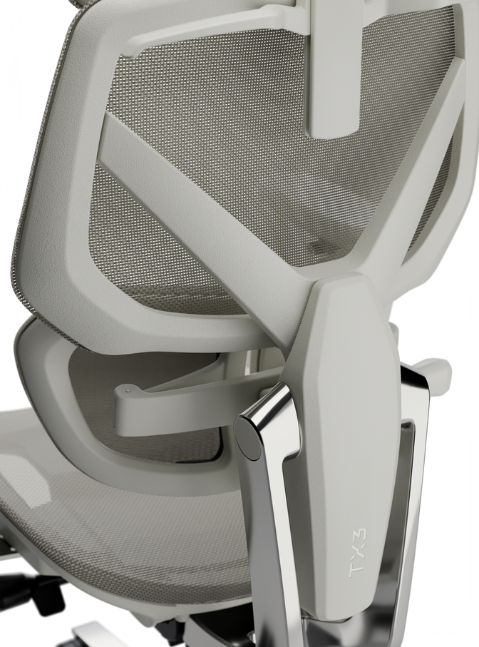 Cadeira Ergon&oacute;mica TX3 (ThunderX3) FLEX Pro, Apoio lombar 360&deg; - Mesh Grey image number 5