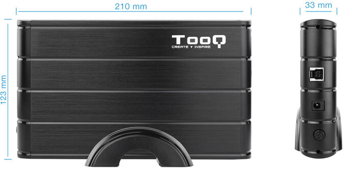 Caixa HDD Tooq 3.5" SATA LED USB 3.0 Preto image number 5