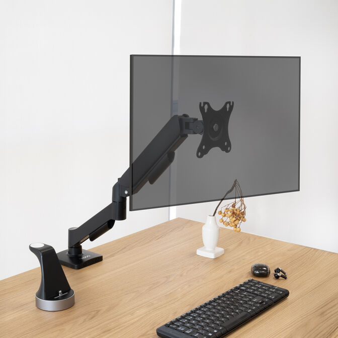 Suporte de Mesa Tooq  Tilt e Girat&oacute;rio 17" a 32" Preto image number 3