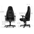 Cadeira noblechairs ICON Real Leather - Preto image number null
