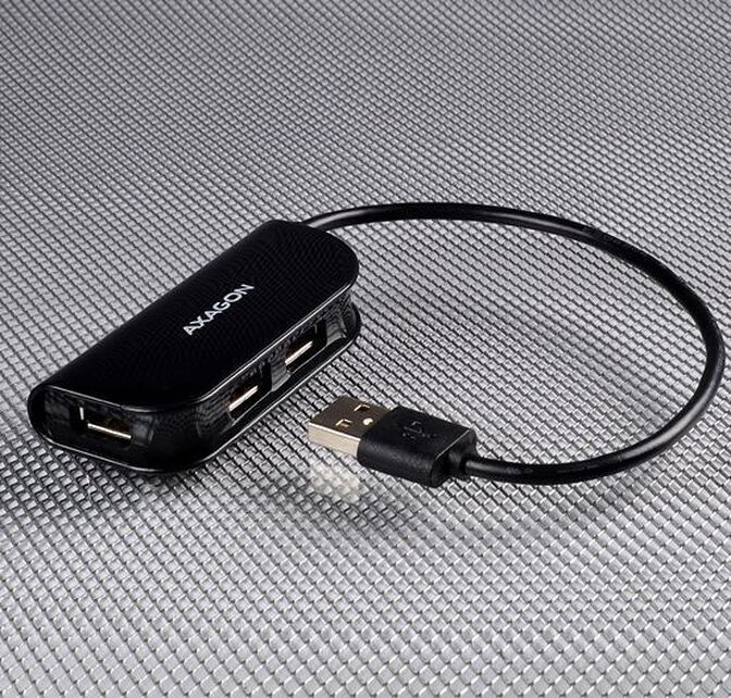 HUB USB AXAGON HUE-X4B 4x USB2.0 READY Preto image number 1