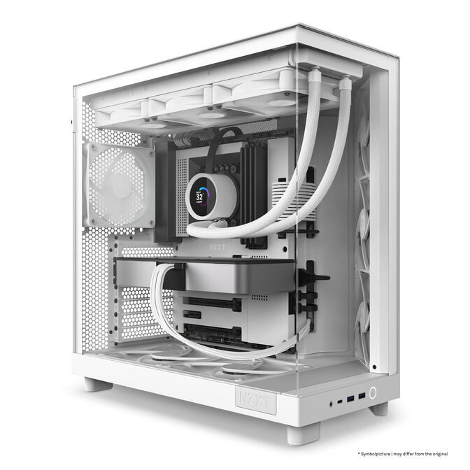 Caixa ATX NZXT H6 Flow Branca Vidro Temperado image number 2