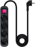 R&eacute;gua Nanocable 4 Tomadas com switch 1.4 M Preto image number null
