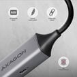 Adaptador AXAGON ADE-TXPD USB-C USB3.2 Gen 1 -  Gigabit Ethernet + PD 100W image number null