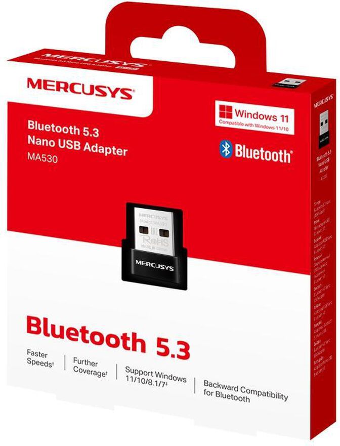 Adaptador Mercusys MA530 Bluetooth 5.3 Nano image number 5