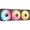 Ventoinha Corsair iCUE Link RX360 II Unified Frame Pretas RGB PWM Tripla Vento&iacute;nha 120mm (360mm) com HUB
