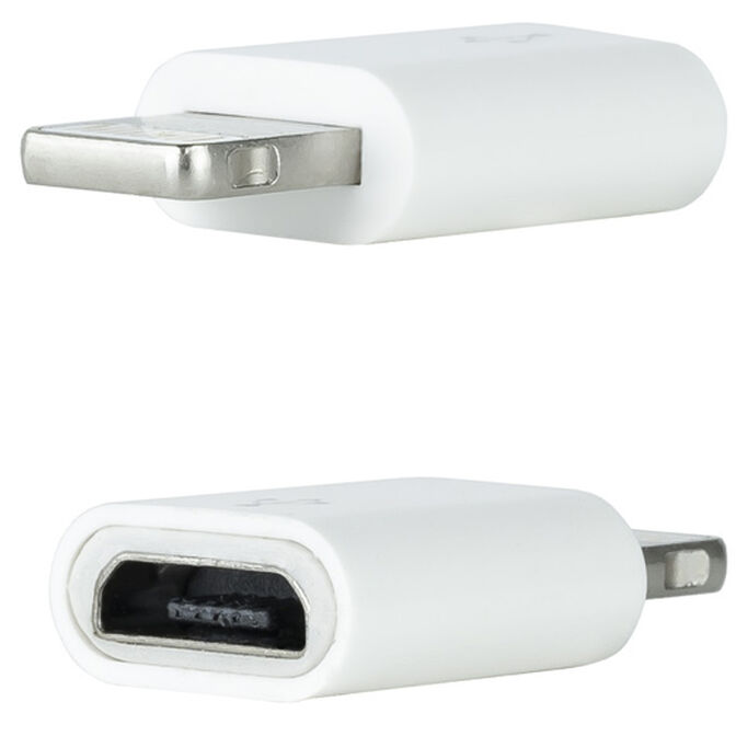 Adaptador USB Nanocable Tipo Lightning/M-M-Micro B/F Branco image number 1