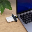 Leitor de Cart&otilde;es DNIE Tooq USB-C 2.0, Preto image number null