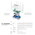 Router GL.iNet GL-XE3000 Puli AX Wireless Wi-Fi 6 5G com Bateria image number null
