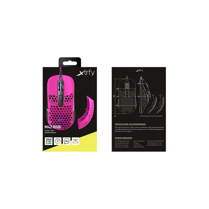Rato Gaming Cherry Xtrfy M42 Rosa image number 8