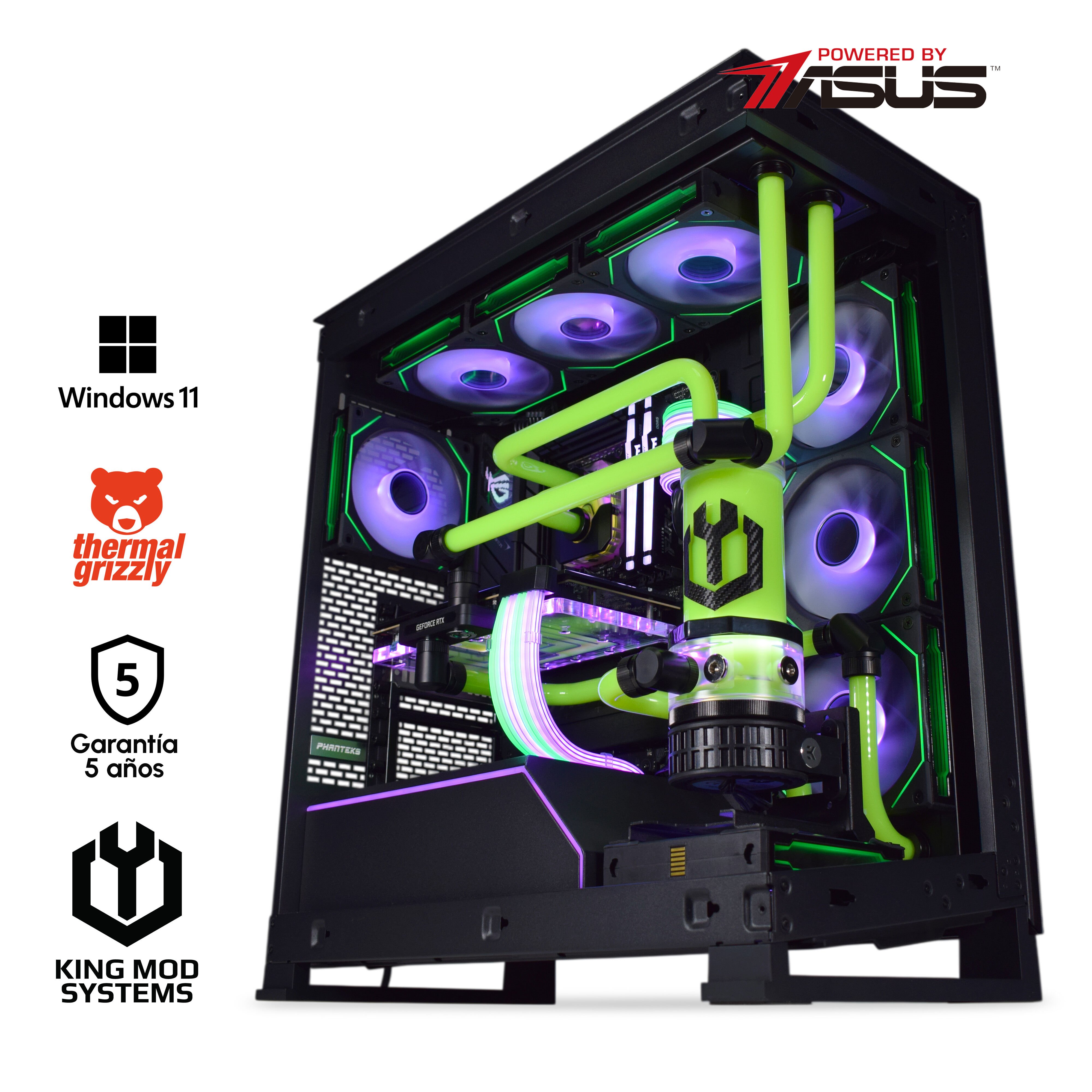 Computador King Mod Liquid-PC Ryzen 7 9850X3D 64GB DDR5 2TB RTX 5080 WiFi W11 V3