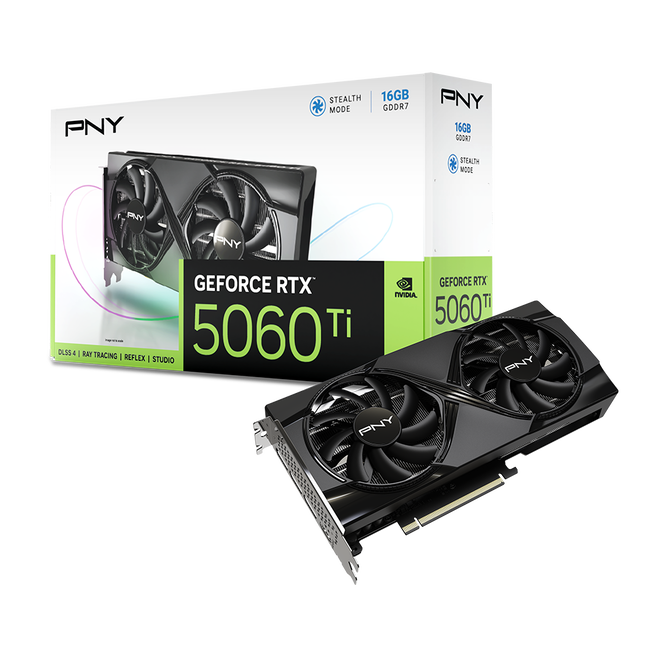 Gr&aacute;fica PNY GeForce&reg; RTX 5060 Ti Dual Fan 16GB GDDR7 DLSS4 image number 0