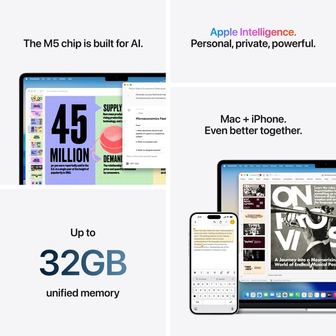 Port&aacute;til Apple MacBook Air M4 15.3" 10-Cores GPU 24GB RAM 1TB SSD Azul image number 2