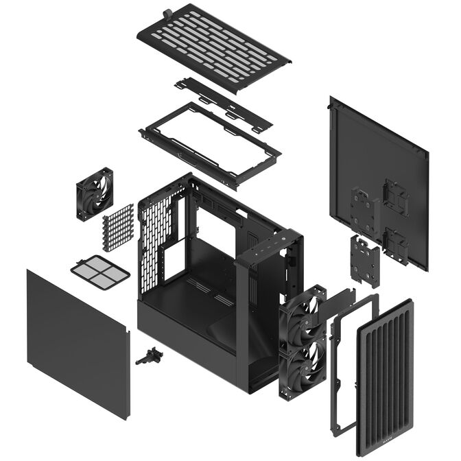 Caixa ATX HAVN BF 360 Flow Solid Preto image number 7