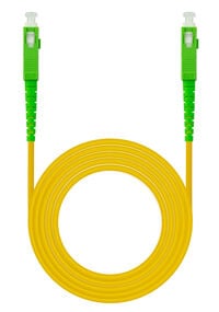 Cabo de Fibra &Oacute;ptica Nanocable SC/APC-SC/APC Monomodo Simplex LSZH 20 M Amarelo