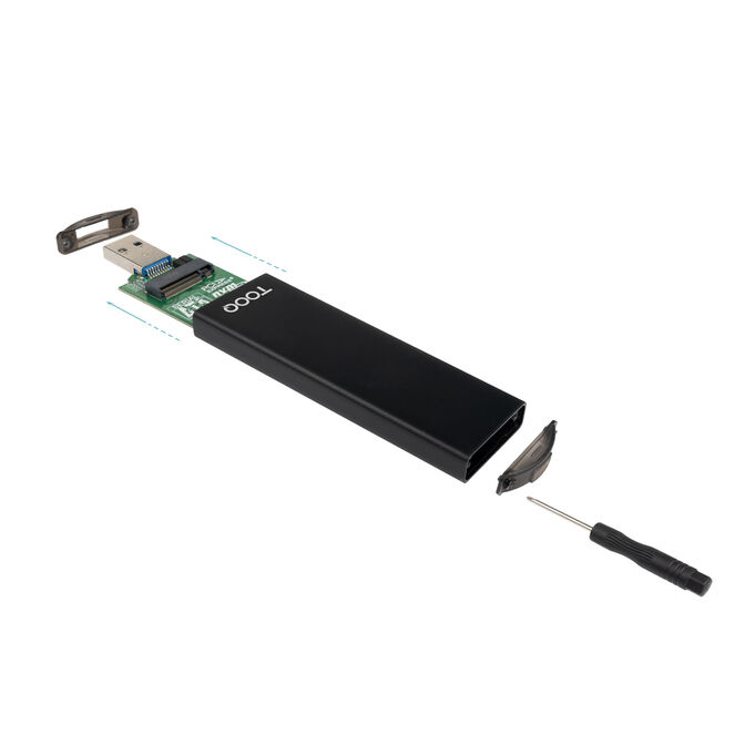 Caixa SSD Tooq TQE-2240B M.2 NGFF/NVMe USB3.2 Gen 2 USB-C+USB-A image number 2