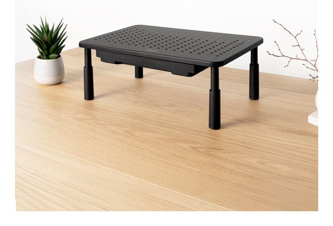 Base Para Monitor C/ Gaveta Tooq Max. 20Kg Preto image number 1