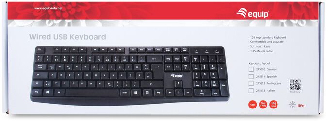 Teclado Equip USB (PT) Preto image number 2