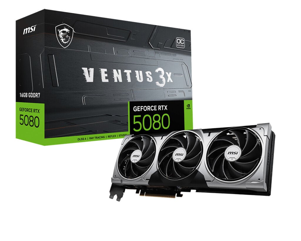 Gr&aacute;fica MSI GeForce&reg; RTX 5080 VENTUS 3X OC 16GB GDDR7 DLSS4