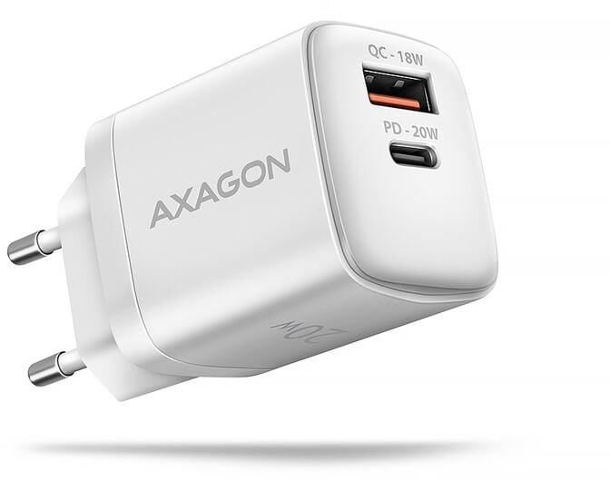Carregador de parede AXAGON ACU-PQ20W QC3.0/AFC/FCP + PD type-C  20W Branco image number 0