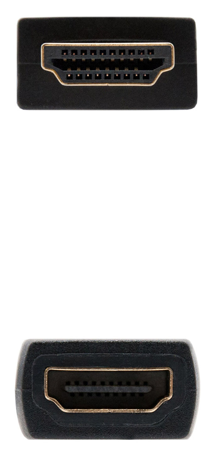 Cabo Extens&atilde;o Nanocable HDMI 2.0 A/M-A/F 1 M Preto image number 2