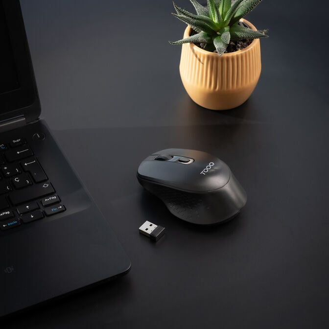 Rato Tooq TQMW-1101-B Bluetooth 1600DPI Preto image number 4