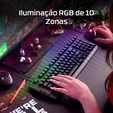 Teclado HyperX Eve 1800 Compact Gaming RGB PT Preto image number null