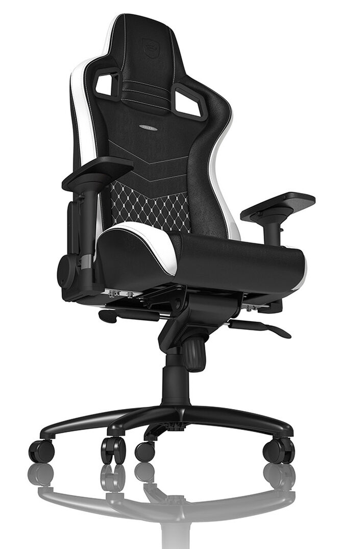Cadeira noblechairs EPIC Real Leather - Preto / Branco / Vermelho image number 1