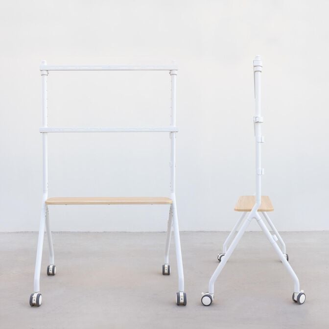 Suporte M&oacute;vel Tooq iLOVE 49" a 80" M&aacute;x. 50Kg Branco image number 1