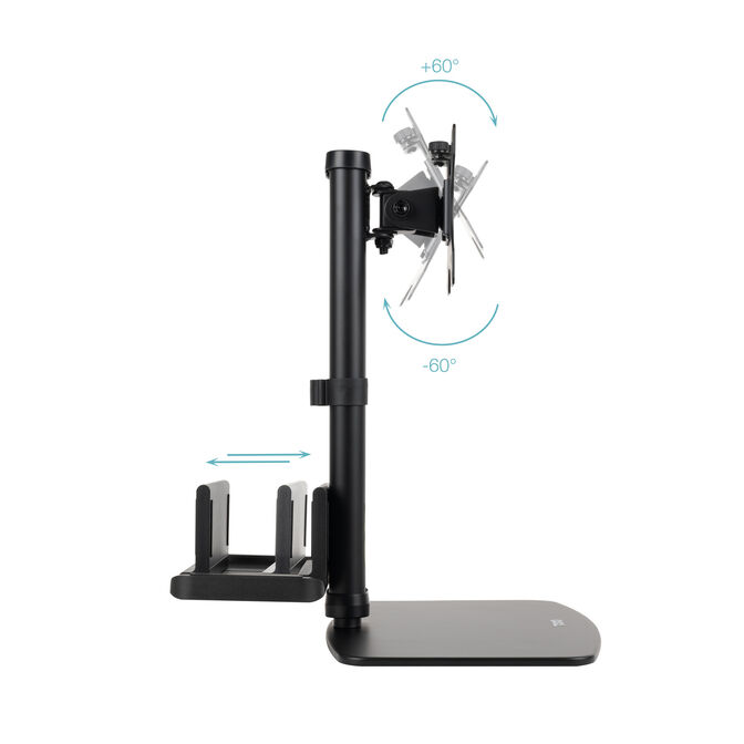 Suporte de Mesa Tooq Tilt e Girat&oacute;rio 17" a 27" com Suporte para Mini PC Preto image number 2