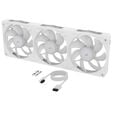 Ventoinha Corsair iCUE Link RX360 II Unified Frame Brancas RGB PWM Tripla Vento&iacute;nha 120mm (360mm) image number null