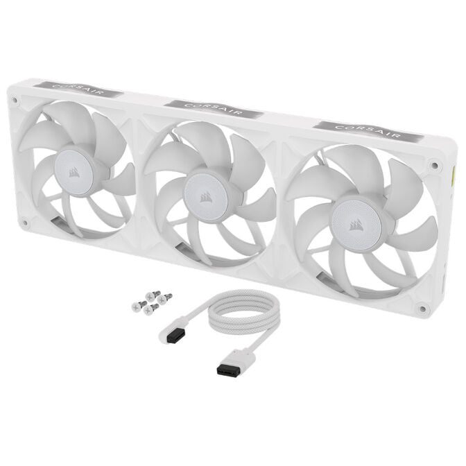 Ventoinha Corsair iCUE Link RX360 II Unified Frame Brancas RGB PWM Tripla Vento&iacute;nha 120mm (360mm) image number 1