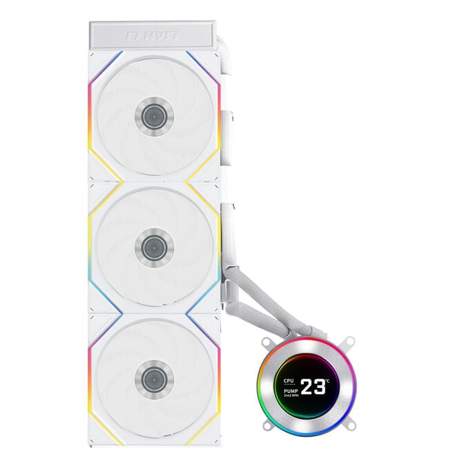 Water Cooler CPU AIO Lian Li HydroShift II LCD-C 360TL FLEX Wireless Branco - 360mm image number 0