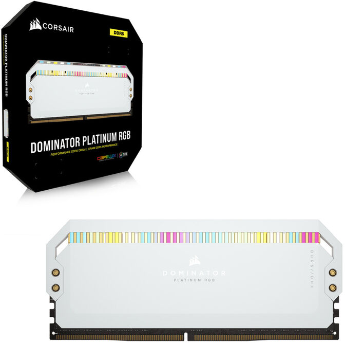 Corsair Kit 32GB (2 x 16GB) DDR5 5600MHz Dominator Platinum RGB White CL36 image number 5