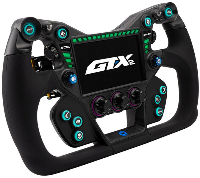 Volante Cube Controls GTX2 Grip (30cm) - Preto / Azul image number 1
