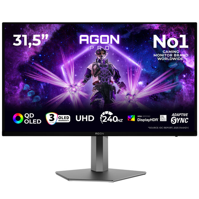 Monitor AOC Gaming 31.5" AG326UZD2  QD-OLED UHD 240Hz 0,03ms Adaptive-Sync HDR1000 image number 0