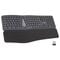 Teclado Ewent EW3290 Ergon&oacute;mico Multimodo Bluetooth/2.4Ghz Wireless PT Preto