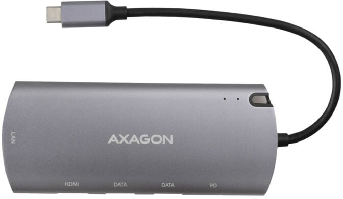 Multiport-Hub AXAGON HMC-6M2, USB 3.0, M.2-SATA, HDMI, Gbit-LAN, 2x USB-A, 1x USB-C image number 0