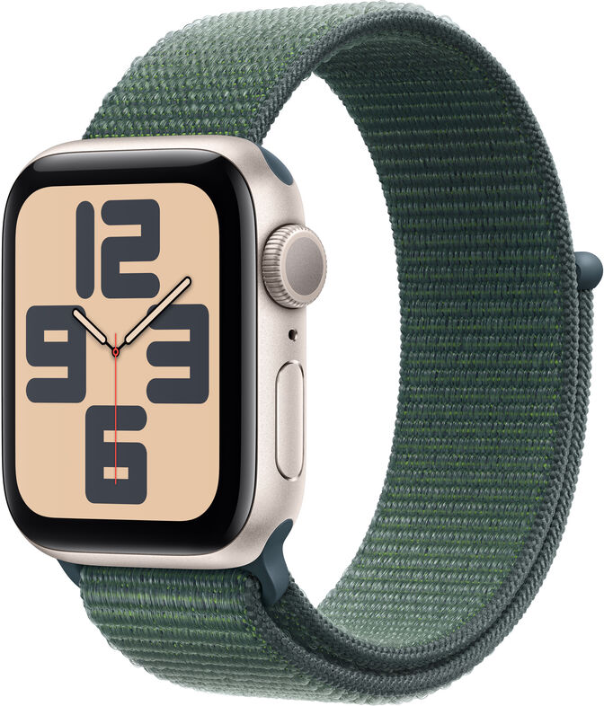 Smartwatch Apple Watch SE (2024) GPS 40mm Alum&iacute;nio Starlight c/ Loop Desportiva Lake Green image number 0