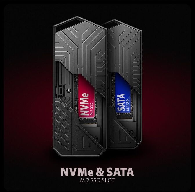 Caixa SSD AXAGON EEM2-GAM USB-C 3.2 Gen 2 10Gbps - M.2 NVMe/SATA SSD GAME 30-80mm ALU box image number 8