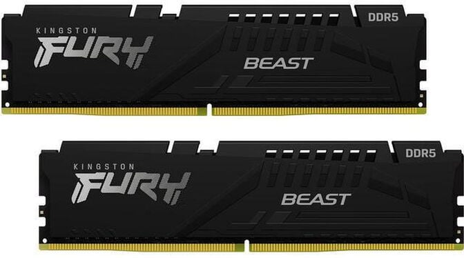 Kingston Kit 32GB (2 x 16GB) DDR5 5600MHz FURY Beast Preto CL36 image number 0