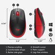 Rato Logitech M190 1000DPI Wireless Vermelho image number null
