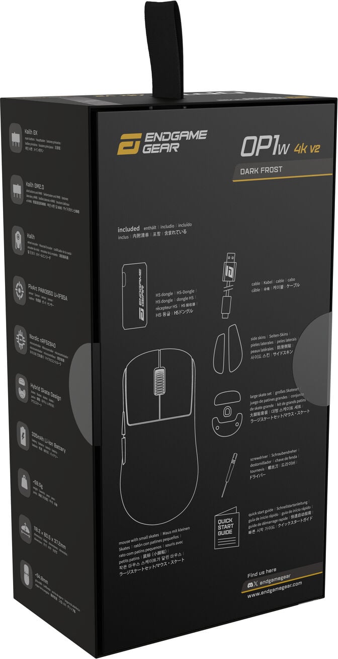 Rato Gaming Endgame Gear OP1w 4k V2 Wireless  - Preto image number 18