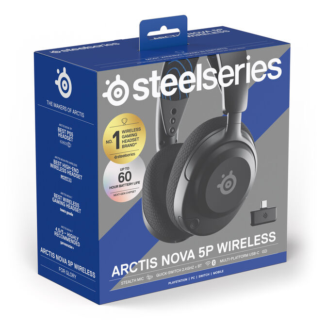 Headset Steelseries Arctis Nova 5P Wireless/Bluetooth Preto image number 8