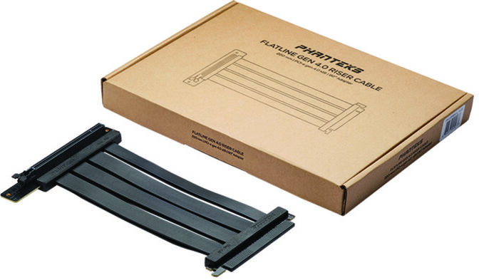 Card Riser Phanteks PCI-E 4.0 x16, 90&ordm;, 22cm - Preto image number 1