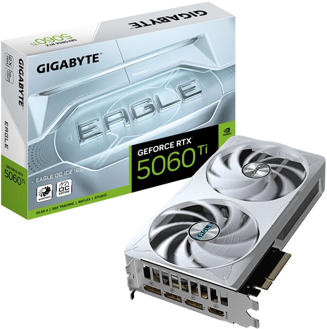 Gr&aacute;fica Gigabyte GeForce&reg; RTX 5060 Ti Eagle OC Ice 16GB GDDR7 DLSS4 image number 0