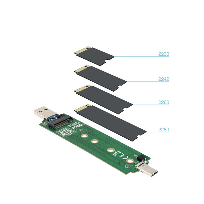 Caixa SSD Tooq TQE-2240B M.2 NGFF/NVMe USB3.2 Gen 2 USB-C+USB-A image number 3