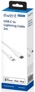 Cabo Ewent USB/C para Lightning 2 M Branco image number null