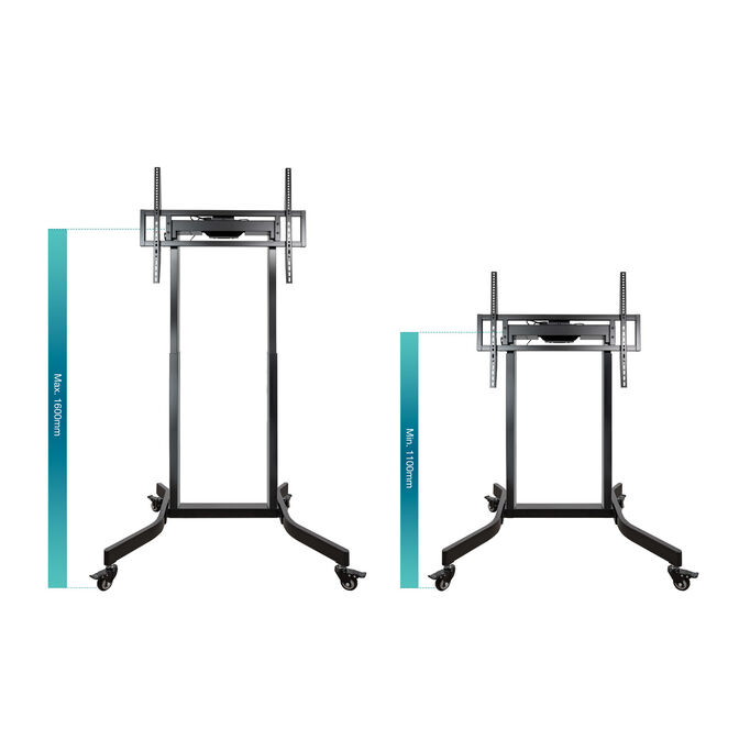 Suporte M&oacute;vel Tooq LUX c/Ajuste El&eacute;trico em Altura 55" a 100" M&aacute;x. 120Kg Preto image number 2
